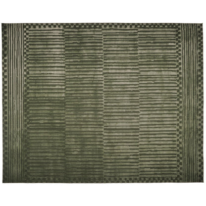 Revival Rugs Soloba 7'x9' Area Rugs for Living Room Bedroom Dining Room - Washable, 100% Recycled, Oeko-TEX Certified, Modern, Medium Pile, Green