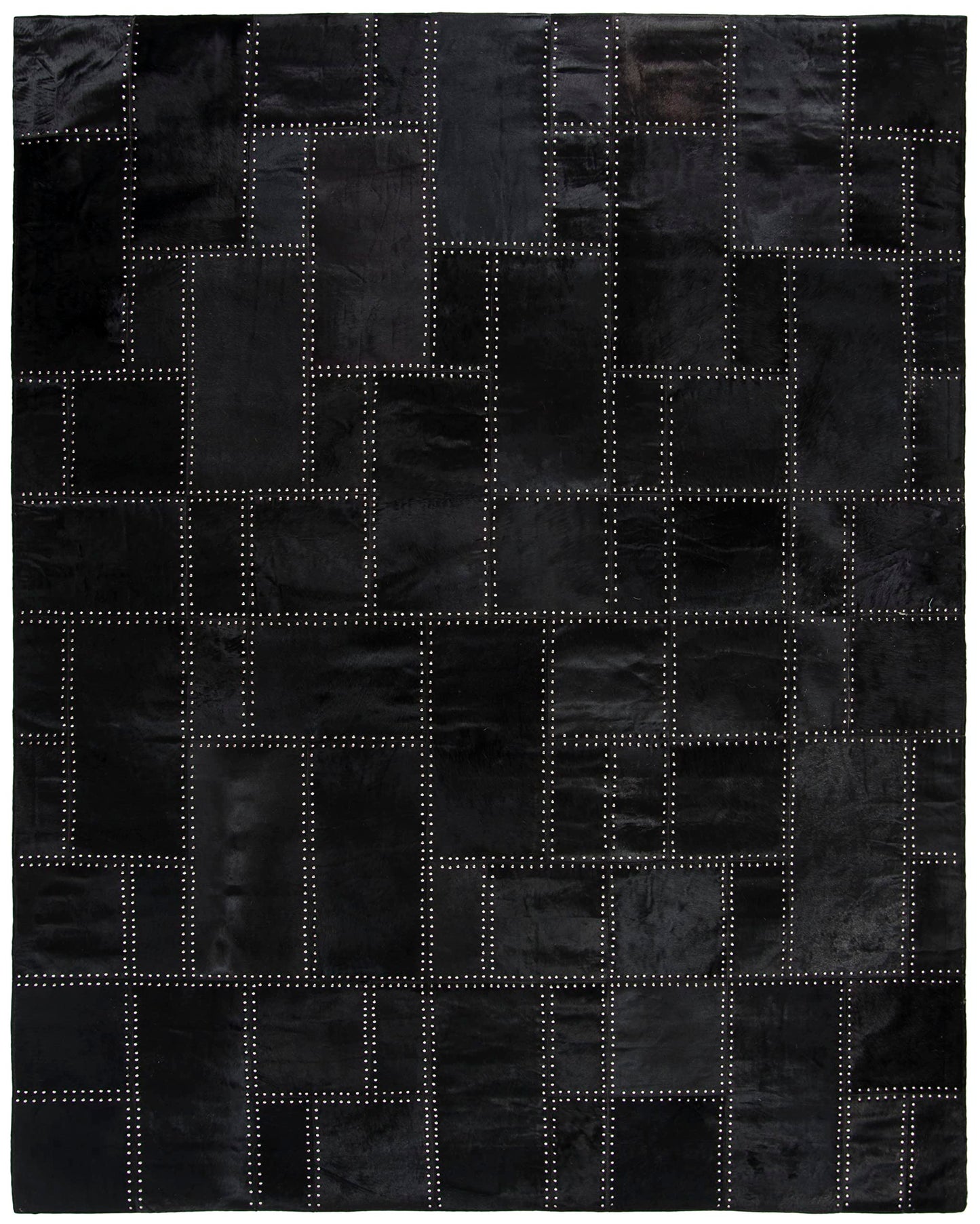 SAFAVIEH Studio Leather Collection Area Rug - 9' x 12', Black, Handmade Mid-Century Modern, Ideal for High Traffic Areas in Living Room, Bedroom (STL174Z)