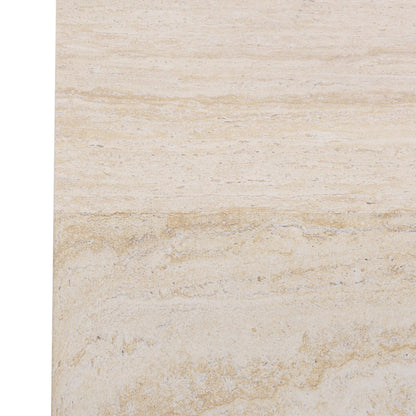 SAFAVIEH Outdoor - Tina Rectangle Coffee Table - Travertine-Effect - Fully Assembled - Weather Resistant - Ideal for Deck, Patio, Backyard, 39.4" W x 23.6" D x 10.6" H (PAT6213A)