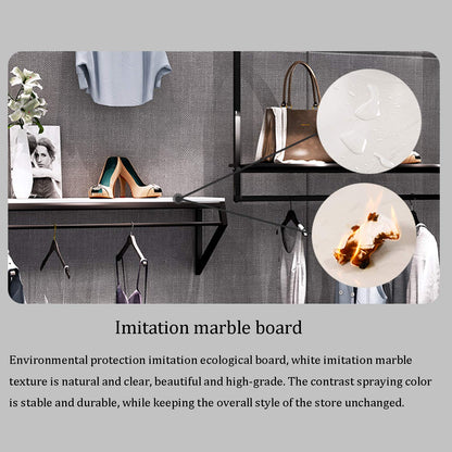 JHNKOJ Heavy Wall-Mounted Metal Garment Rack,Commercial Clothing Store Display Rack Suspended Ceiling Hanger,Clothes Hanger Rod for Retail Stores,Clothes Rod for Boutiqu,D