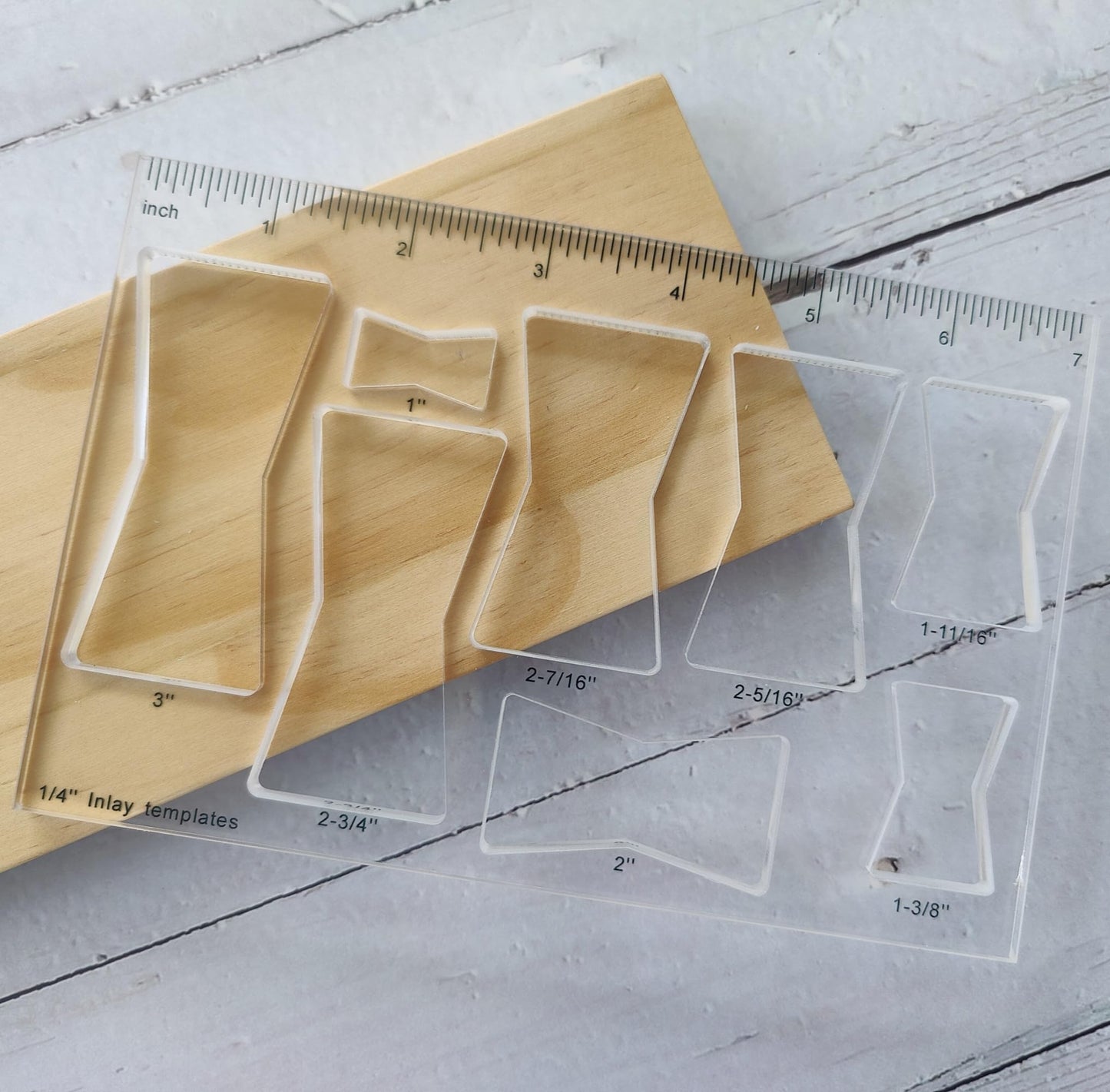 Kingria 8 in1 Bowtie Jia Router Template for Woodworking 1/4'' Thick DIY Router Template Jig Kit Acrylic Butterfly Inlay Template Decorative Guide (Butterfly)
