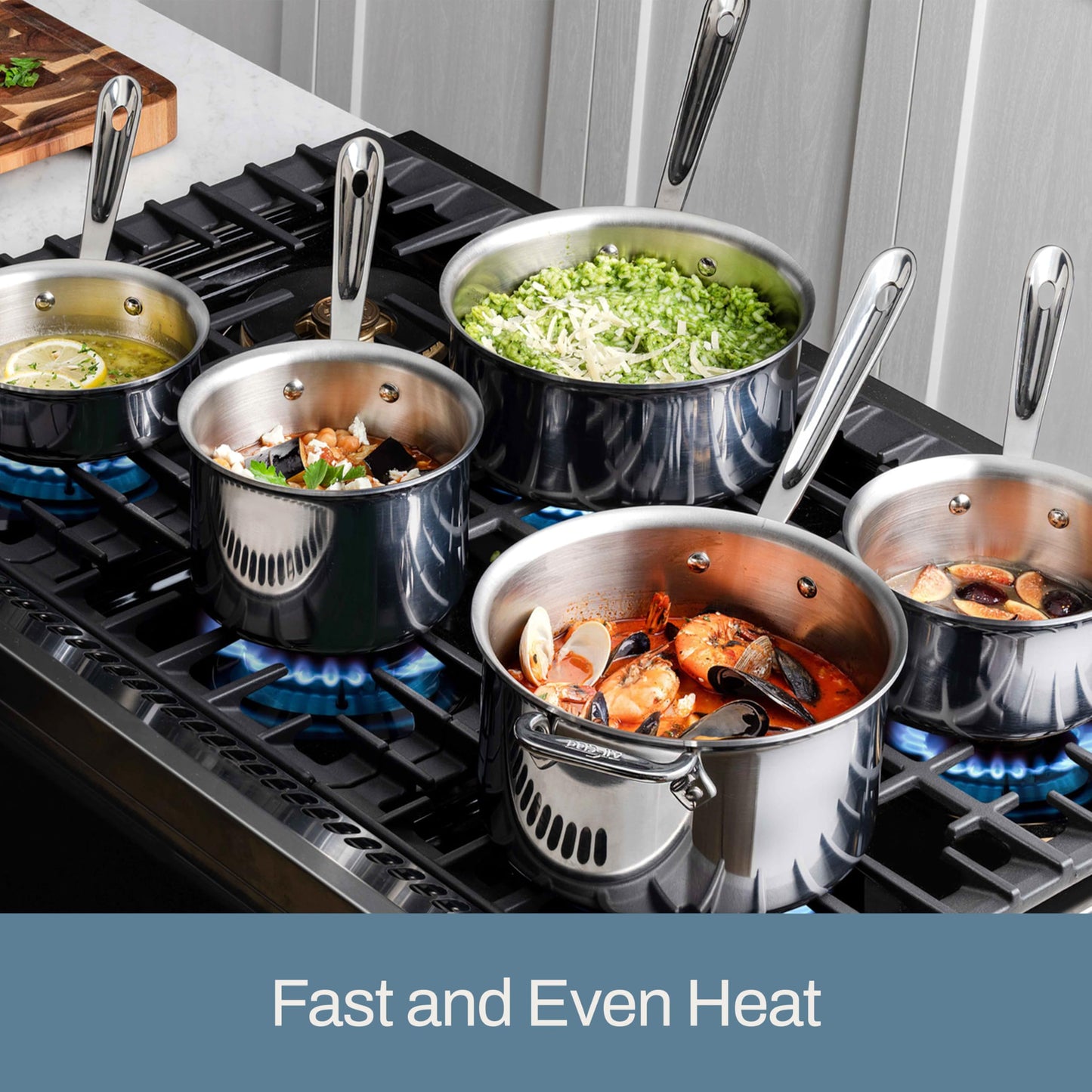 All-Clad D3 Stainless Steel 3 Quart Sauce Pan With Lid- Made in the USA- The Original Bonded Professional Cookware- Oven Safe & Induction Compatible