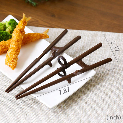 Edison Friends Training Chopsticks for Adults Right Handed, Beginner, Helper, Trainer, Easy, Practice For Noodle, Suhi (Made in Korea)