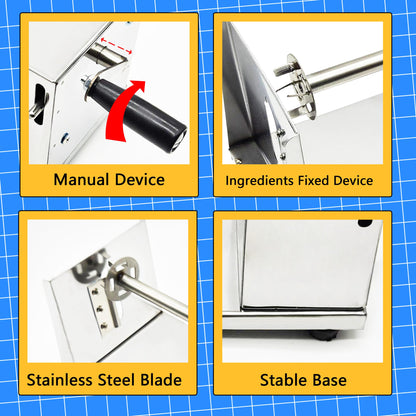 Tornado Potato Spiral Cutter Stainless Steel Spud Twisted Potato Chips Slicer French Fry Graters Cortador de Papas en Espiral Tornado for Potatoes Carrots Cucumbers Vegetable