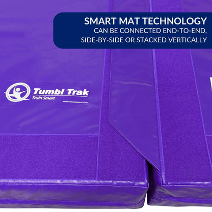 Tumbl Trak Modular Practice Mat - 5 Ft x 5 Ft x 8 in Thick - Build Your Own Crash Mat for Gymnastics, Cheerleading, Dance, Acro and Martial Arts (Purple)