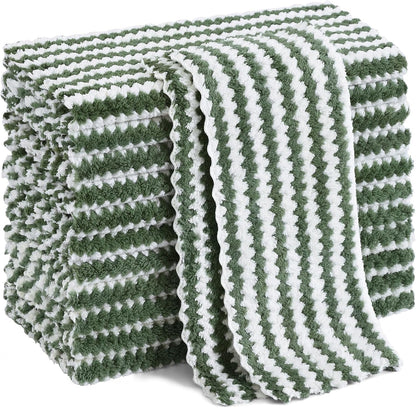12 Pack 10 10 inches, Homaxy Kitchen Dish Cloths, Ultra Soft and Absorbent Dish Towels, Reusable Fast Drying Microfiber