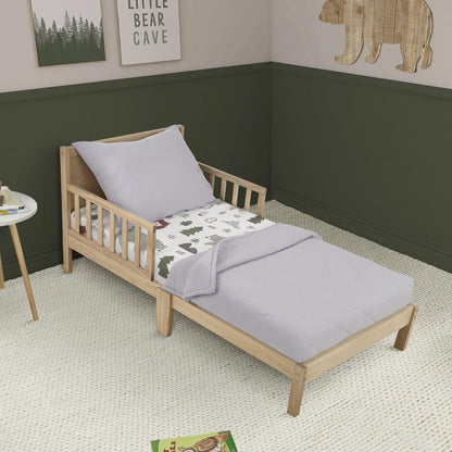 Evolur Grizzly Bear 3 Piece Toddler Bedding Set, Super Soft and Breathable Toddler Bedding, Machine Washable, Includes Fitted Sheet, Comforter and Pillow Case