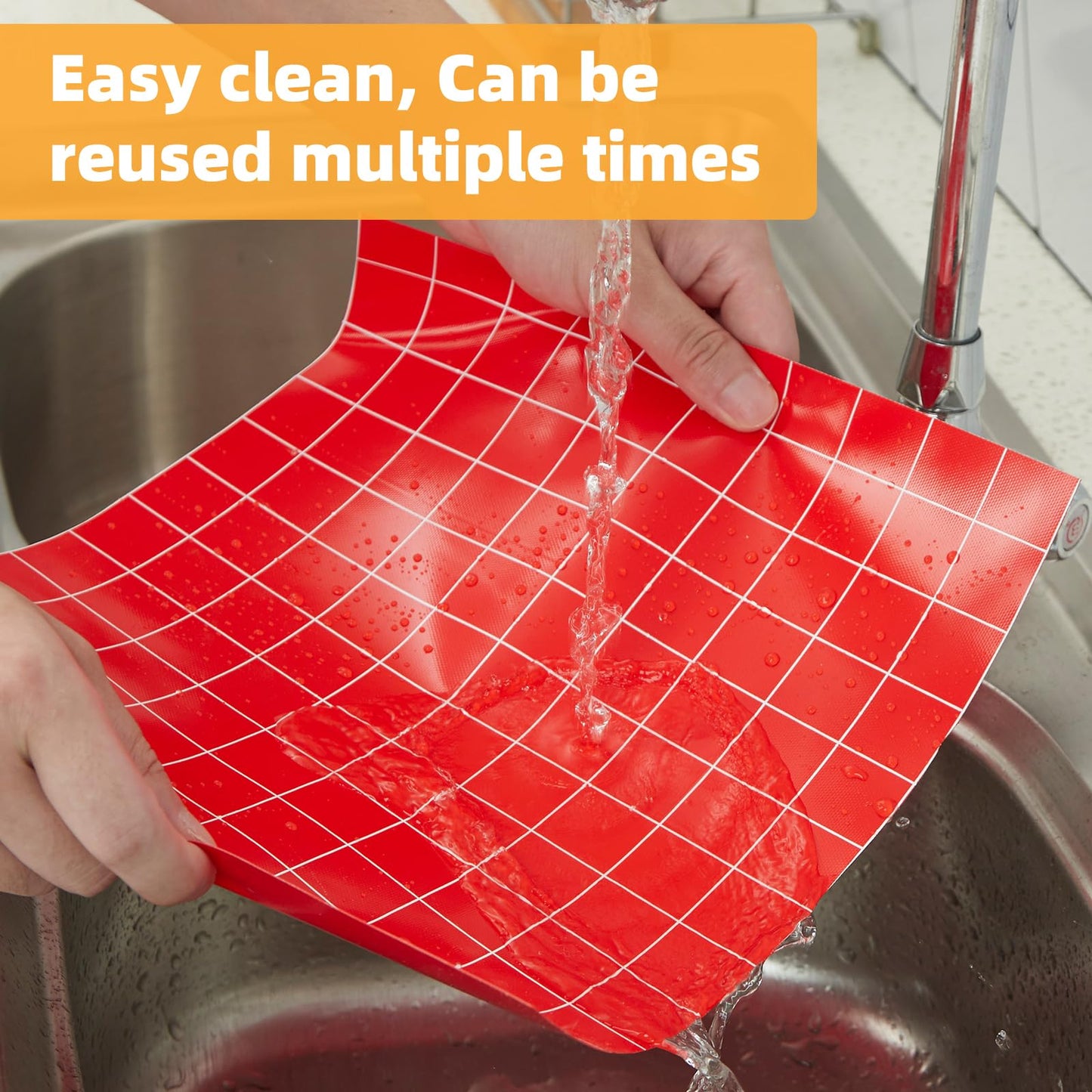 EuChoiz Silicone Baking Mat Roll 16IN*5FT Free Cutting, Non-Slip Pastry Mat, Non-Stick Reusable Air Fryer Liner, Oven Liners, Freeze Dryer Mat, Easily Cut to Size Fit All Ovens Pans Tins Dishes