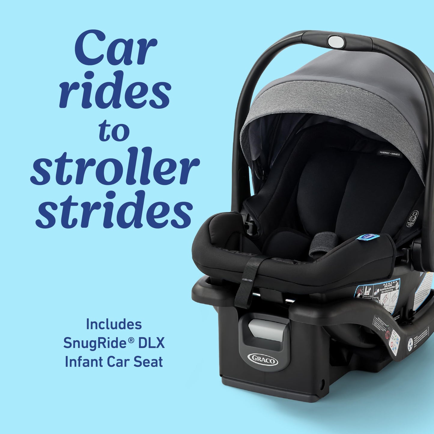Graco Modes Nest Travel System, 3-in1 Modular Carseat Stroller Combo, Adjustable Slide2Me Infant Car Seat Carrier to Toddler Stroller, Includes the SnugRide DLX Infant Car Seat, Sullivan