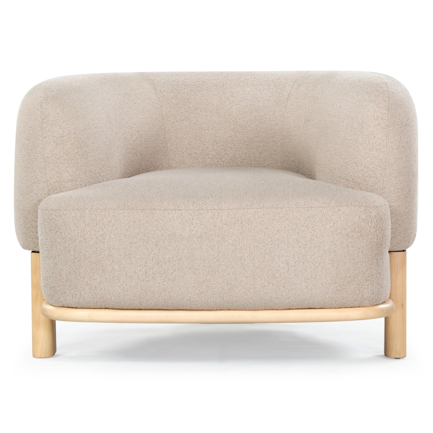 SAFAVIEH Couture Collection Oscar Light Brown/Natural Boucle Accent Chair