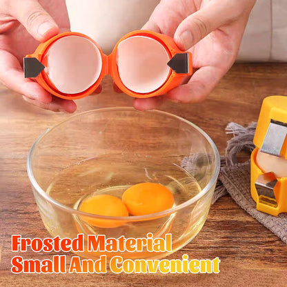 2026 Upgrade Egg Shell Opener Egg Cracker Tool, Eggs Separator Tools for Raw and Hard Boiled Eggs Peeler Shell Remover, Egg Cracking Peeling Tool Cutter Home Kitchen, 2 Pcs, Orange