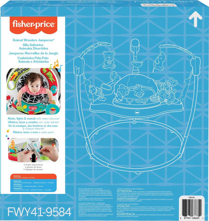 Fisher-Price Baby Bouncer Pink Petals Jumperoo Musical Activity Center with Lights Sounds & Developmental Toys