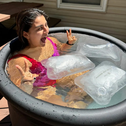 The Pod Company Standard Ice Pod Complete Cold Plunge Bundle – 84-Gallon Portable Ice Bath with 36 XL Ice Trays, Insulated Lid & Cover, Water Jet, Maintenance & Cleaning Kit, Thermometer & Floor Mat