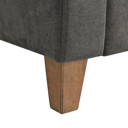 Serta® Armstrong 52" Soft Modern Sofa, Sloped Track Arms, Solid Wood Legs, Easy Assembly, Dream Coil® Comfort, Soft Woven Polyester Fabric, Gray
