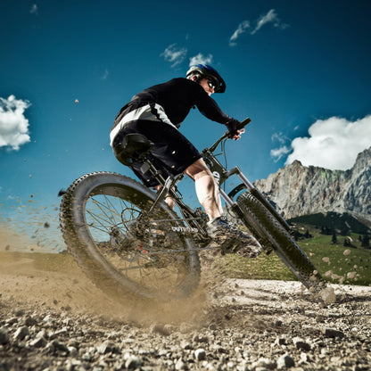 MarKnig 26 inch Fat Tire Mountain Bike with 4 inch Knobby Tires, 21 Speed MTB with Dual Disc Brake for Adults, Anti-Slip Bicycle, Black