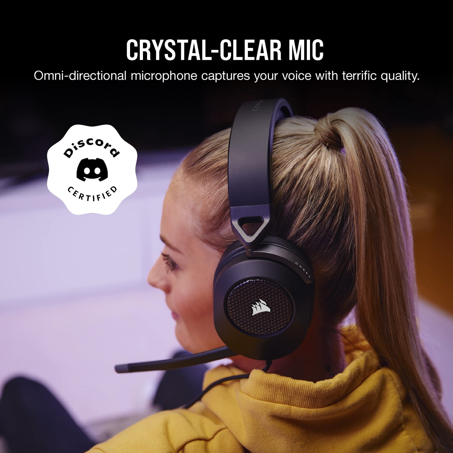 Corsair HS65 Surround Multiplatform Wired Gaming Headset – Dolby Atmos – SonarWorks SoundID – iCUE Compatible – PC, Mac, PS5, PS4, Xbox, Nintendo Switch, Mobile – Carbon