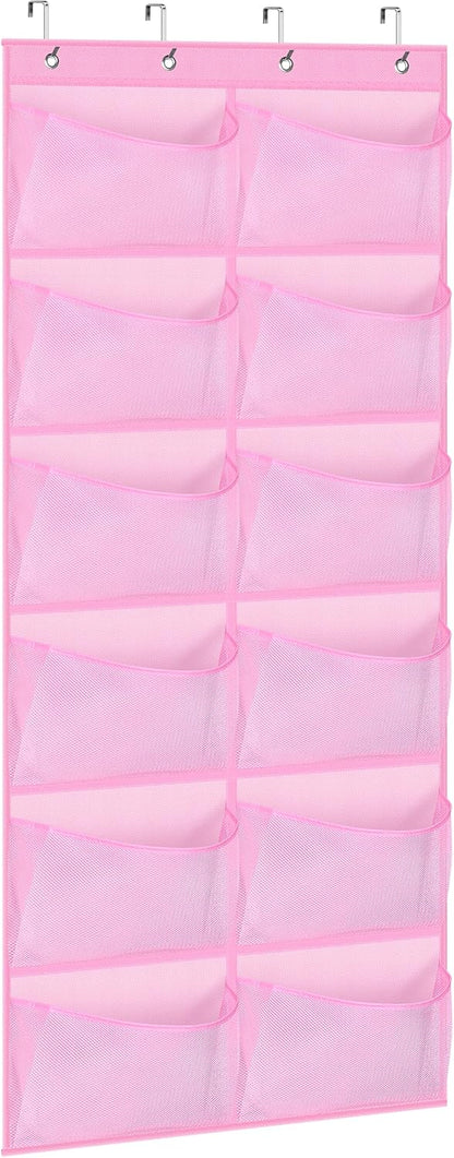 12 Closet KIMBORA Large Mesh Pockets Over the Door Shoe Organizer for Hanging Shoe Rack for Door Sneaker Hanger Boot