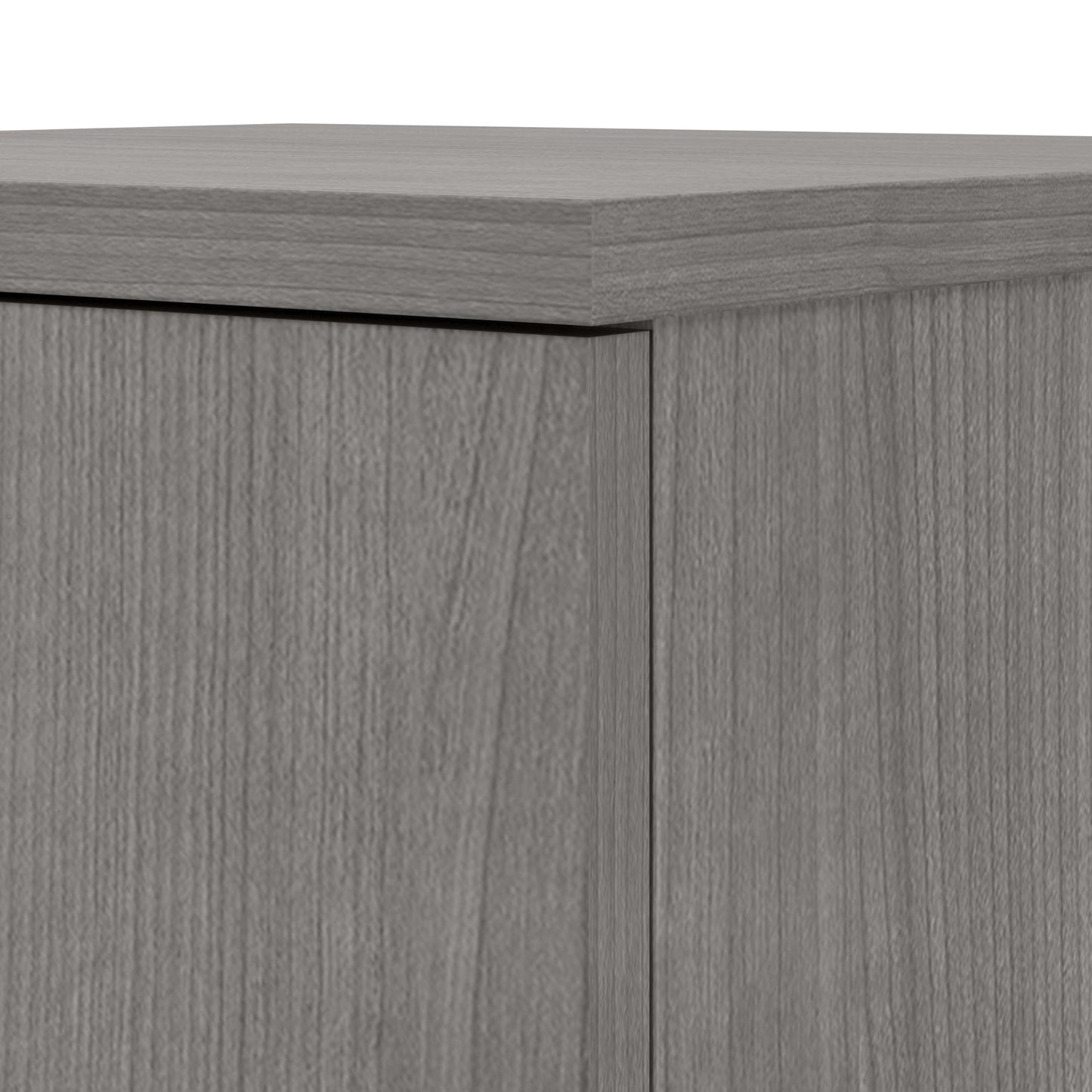 Bush Business Furniture Universal Narrow Linen Tower with Door and Shelves in Platinum Gray