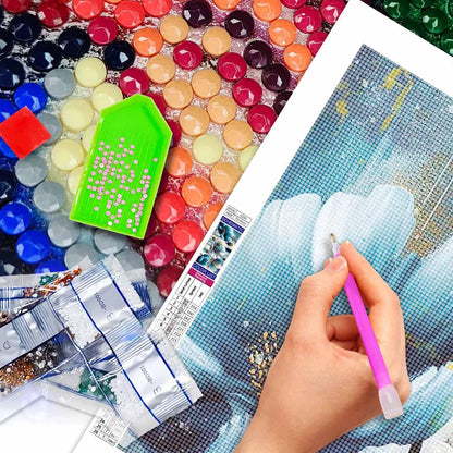 YALKIN 5D Diamond Painting Kits for Adults, Flowers Diamond Art Kits Full Drill Diamond Painting Kit for Adult Beginners, DIY Crystal Picture Art for Home Wall Decor 40x70cm/15.7x27.6in