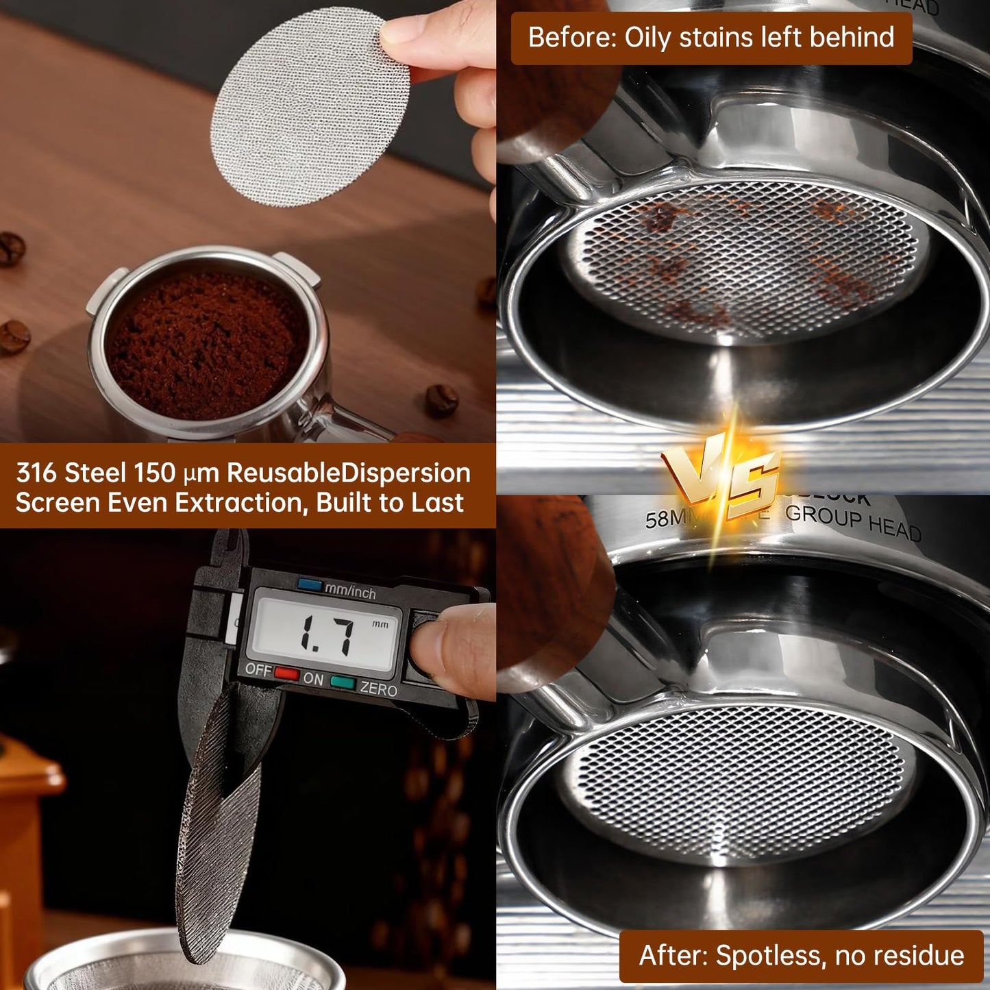YAQUHO 9 Pcs Espresso Accessories Kit, 51mm Espresso Tamper Tools, with Wooden Espresso Tamping Station, Distributor, Stirrer, Dosing Funnel,Puck Screen, Brush, Latte Art Pen and Decorative Stencils