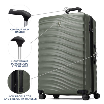 Travelpro Maxlite Air V2 Hardside Expandable Checked Luggage, 8 Spinner Wheels, Lightweight Hard Shell Suitcase, TSA lock, Slate Green, Checked Large 28-Inch