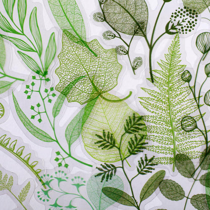120 Pcs Realistic Skeleton Leaf Stickers, 6 Packs Aesthetic Leaf Vein PET Decals for Scrapbooking, Transparent Botanical Ephemera for Junk Journaling, Resin Art & DIY Crafts