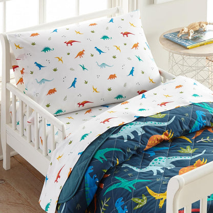Wildkin 100% Cotton Kids Pillowcase – Jurassic Dinosaurs, Soft & Breathable Standard Size (20x30)