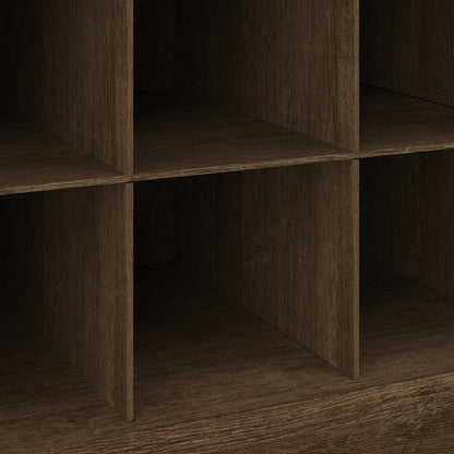 Bush Home Woodland 40W Hall Tree and Shoe Storage Bench with Shelves in Ash Brown, Cubbies and Coat Hooks for Foyer, Mudroom, or Entryway