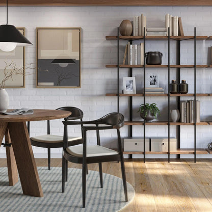 Grain Wood Furniture Cascais 53" Bookcase in Brown Oak
