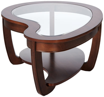 24/7 Shop at Home Paresh 1-Shelf Wood Coffee Table, Brown