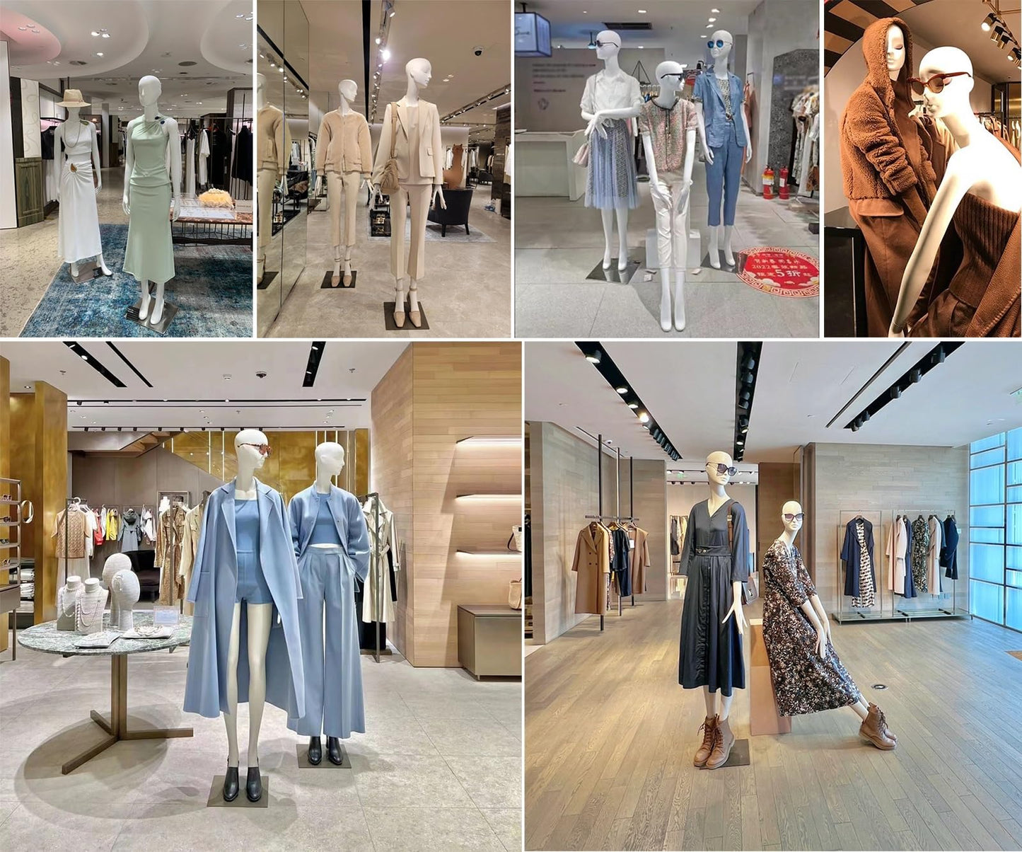 Tall Matte White Female Full Body Mannequin with Head - Detachable Dress Form for Retail Displays, Online Shops & Home Décor (Style6)