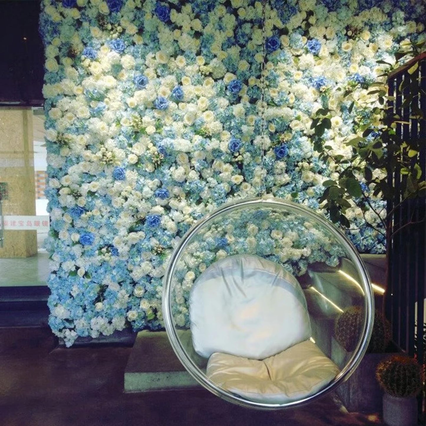 JIIPOREGJ Artificial Flowers,Artificial Wall Flowers Panel Photography Backdrop Home Decorwall Panel Artificial Flower for Party Wedding Backdrop Decoration,1x2m