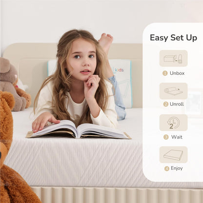 MLILY Twin Mattress - 8 Inch Memory Foam for Kids' Beds | Medium Firm, Ideal for Daybeds & Bunks