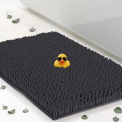 Chenille Bath Mats 34"x21", Plush Absorbent Quick Dry, Soft & Machine Washable, Non Slip Carpet for Bathroom, Thick Bathroom Rugs, Shower Restroom Rug Mat, Alfombras De Bano, Bathrugs