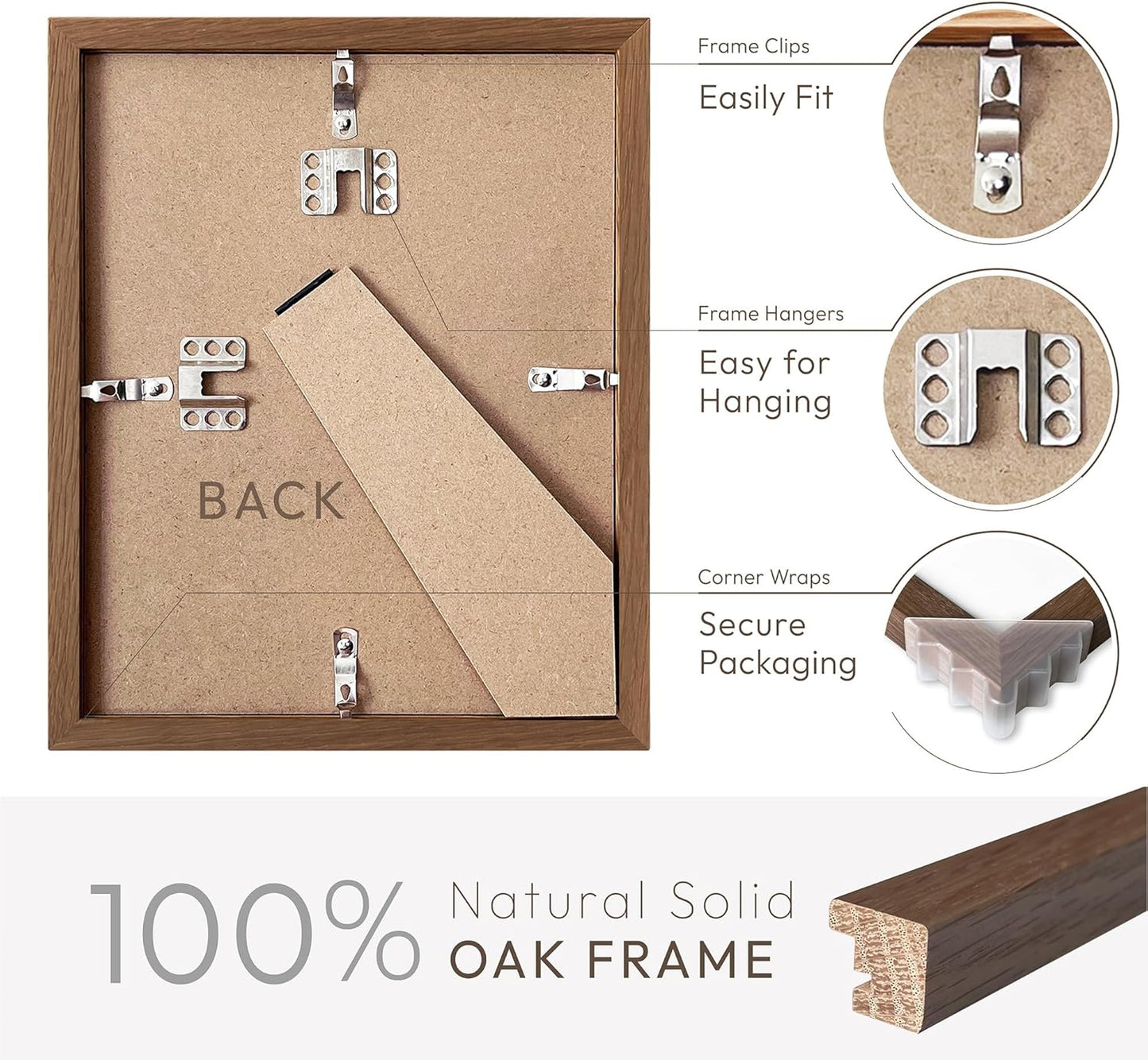 5x7 5 7 4x6(Openning 3.5x5.5), 7x5 5x7 Set 3) Picture Frame, Solid Oak Wood x Photo Frame with Mat to Size is Picture