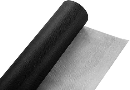 Fiberglass Window Screen Roll 84" x 100' Continuous Roll UV Protection Install and Repair Door and Window Screen(84" x 100', Black)