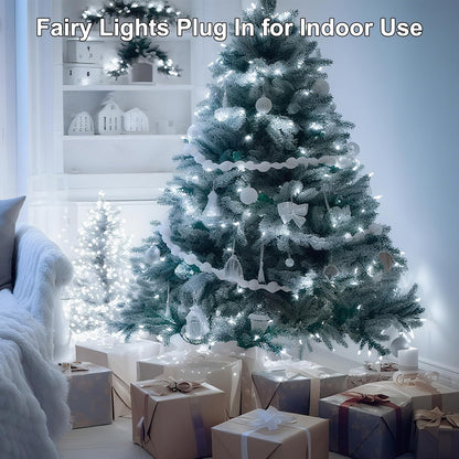66FT 200LED Plug/Timer/8 Christmas Lights Plug in,Connectable Fairy Lights with Modes, Christmas Tree Lights Lighting