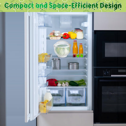 Home-X Lettuce Keeper - BPA-Free Lettuce Keeper for Refrigerator to Keep Salads and Vegetables Fresh - 7" x 8" Lettuce Crisper with Drainage Reservoir - Clear See-Through Vegetable and Fruit Crisper