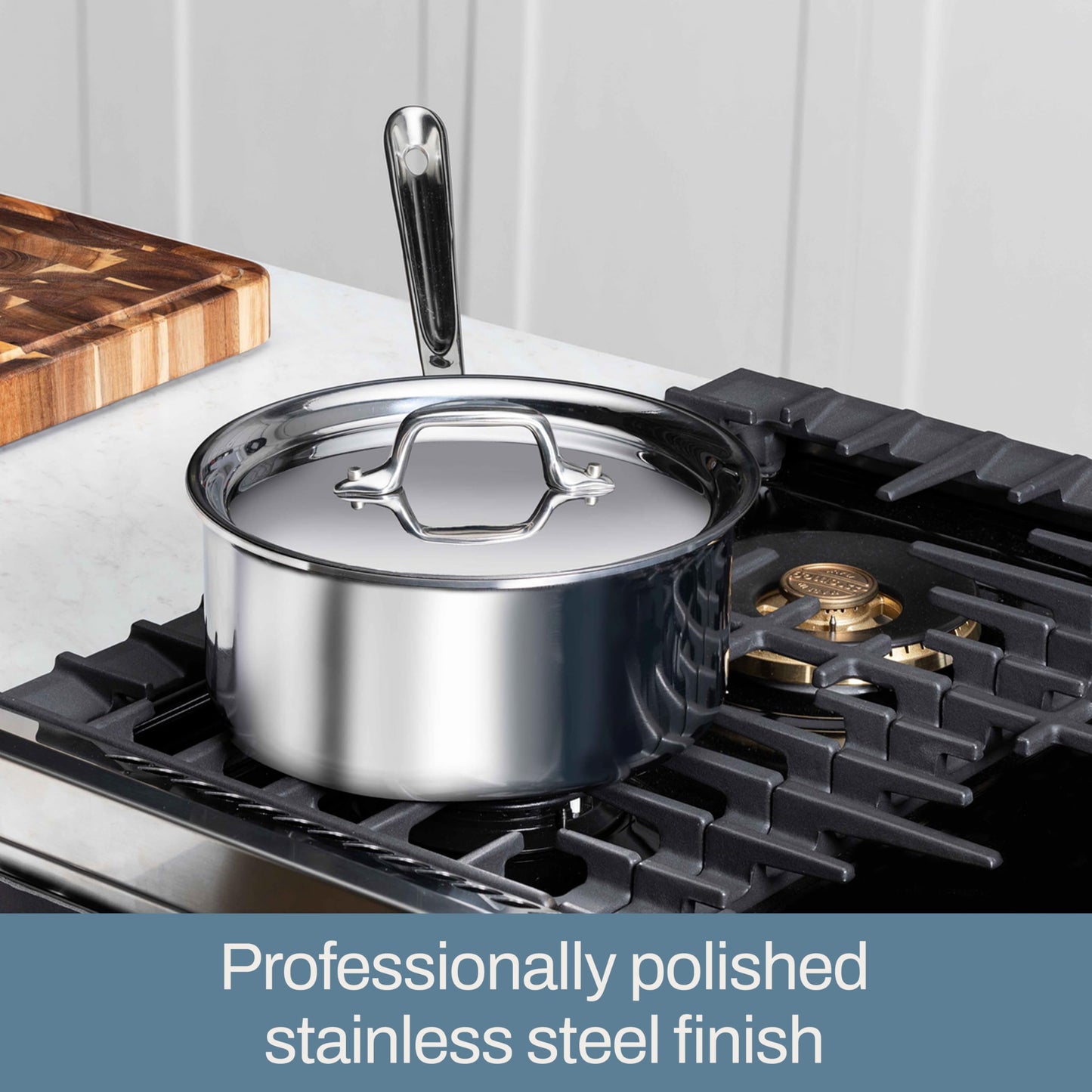 All-Clad D3 Stainless Steel 3 Quart Sauce Pan With Lid- Made in the USA- The Original Bonded Professional Cookware- Oven Safe & Induction Compatible