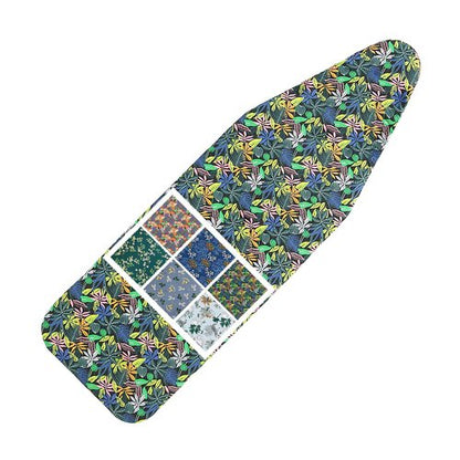 LCLW Ironing Board Cover and Pad Standard Size 15 x 54,3 Pairs of Hook and Loop Fastener Straps,Elastic Edges,Cotton Iron Board Cover with Scorch Resistant Thick Padding (Pattern C)