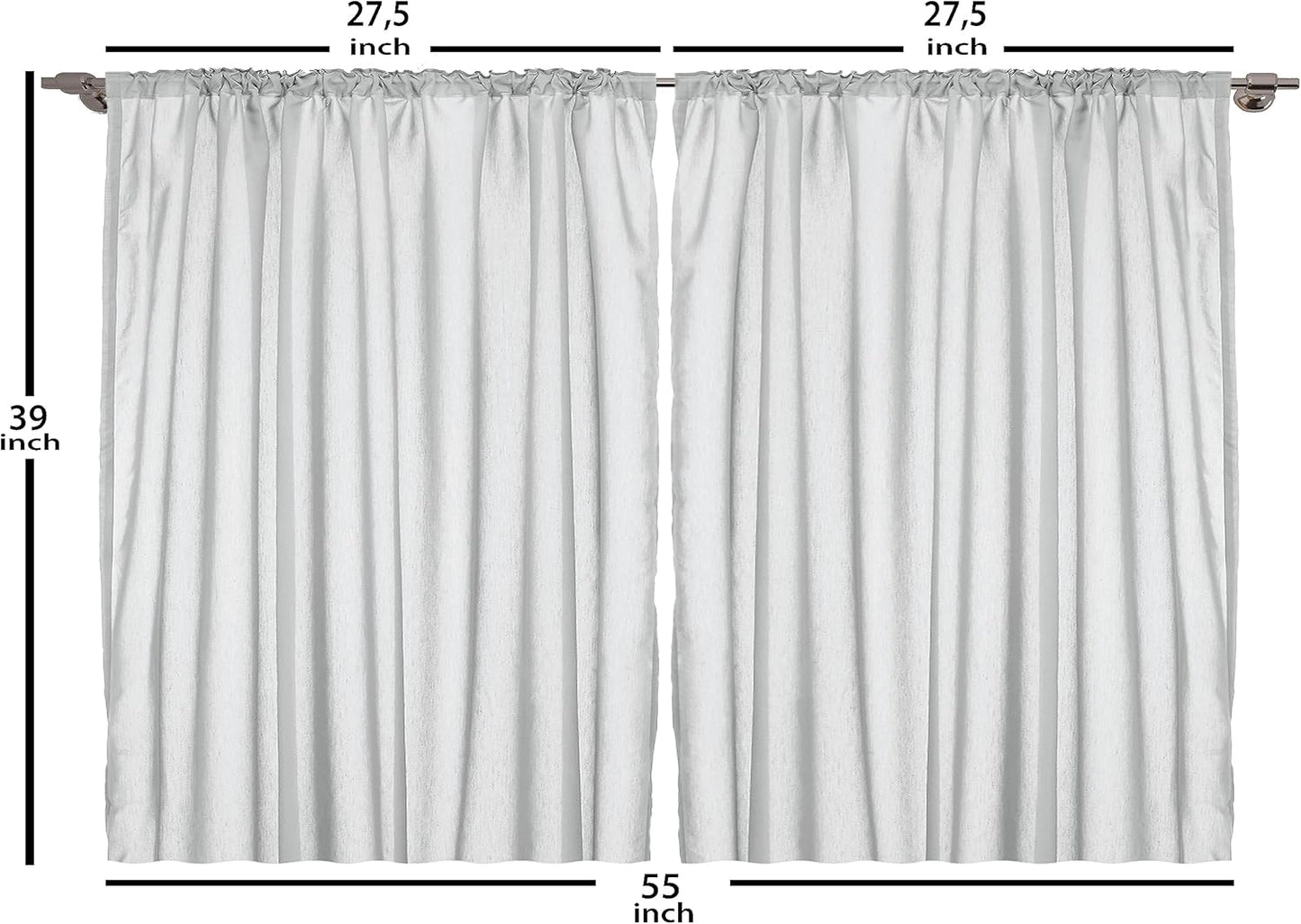 Ambesonne Nature Kitchen Curtains, Flowering Lemon Plant Theme, 2 Panel Set for Kitchen Cafe Decor, 55" x 39", Green