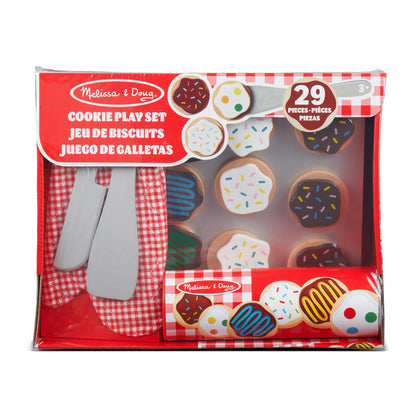 Melissa & Doug Slice & Bake Cookie Set with Wooden Play Food, Colorful Toppings & Play Kitchen Accessories, Preschool Learning Toys for Girls & Boys 3+