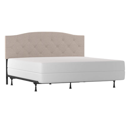 Hillsdale Provence Upholstered King/Cal King Size Headboard with Frame, Light Beige, 2694HKRL