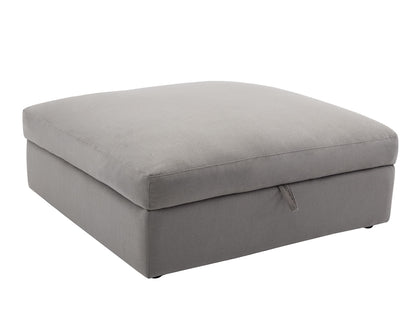 Roundhill Furniture Rivas Contemporary Feather Fill 4-Piece Modular Sectional Sofa, Graphite