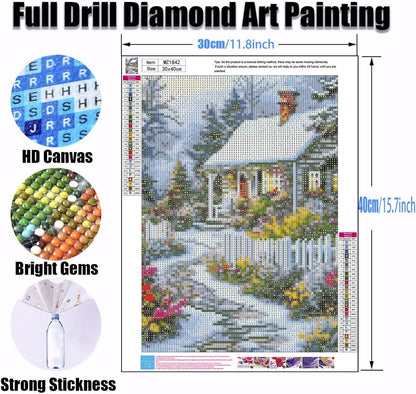 Ekuxom 3 Pack Diamond Painting Kit for Adults-Landscape Diamond Art Kits for Adults-5D DIY Full Round Drill Diamonds Gem Art Set for Home Wall Decor 12x16inch