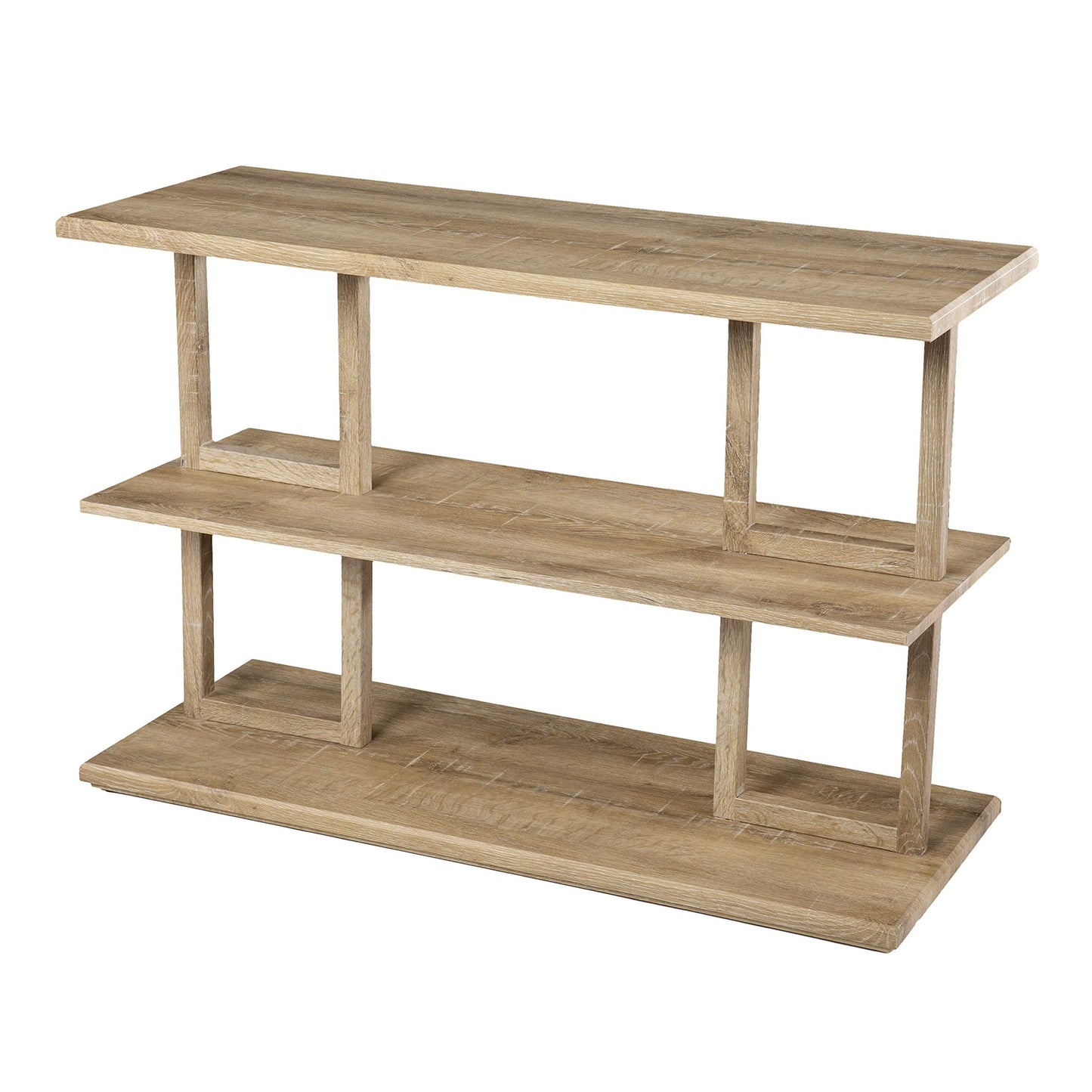SEI Furniture - Markworth Geometric Console Table - Transitional Design, Natural Iron and Wood - Ideal for Entryway, Living Room (CK1101703)
