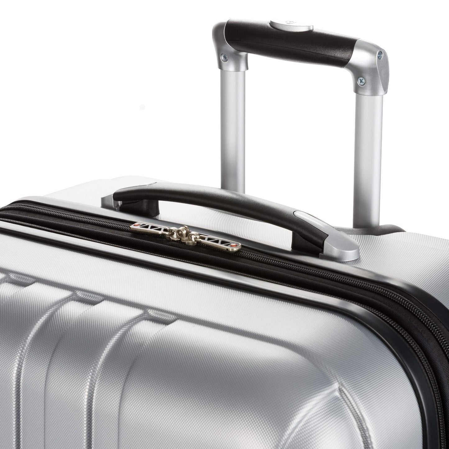SwissGear 7585 Hardside Expandable Luggage with Spinner Wheels, Silver, 3-Piece Set (19/23/27)