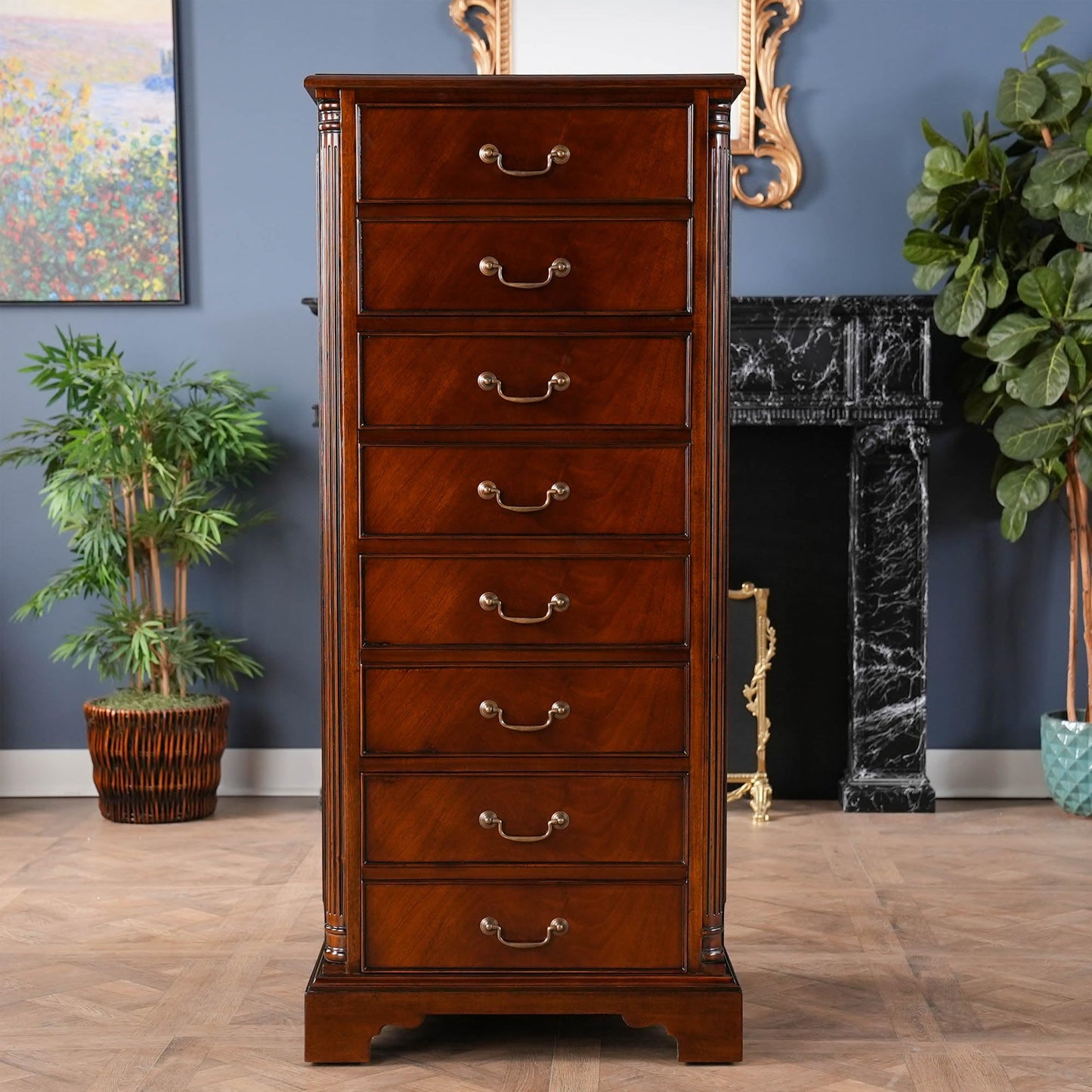 Niagara Furniture Tall Office File Cabinet Made from Mahogany Wood NOF078