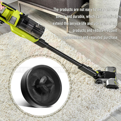 4 Pack Upgraded Replacement Wheels for Ryobi Cordless Stick Vacuum 18V One+ Models