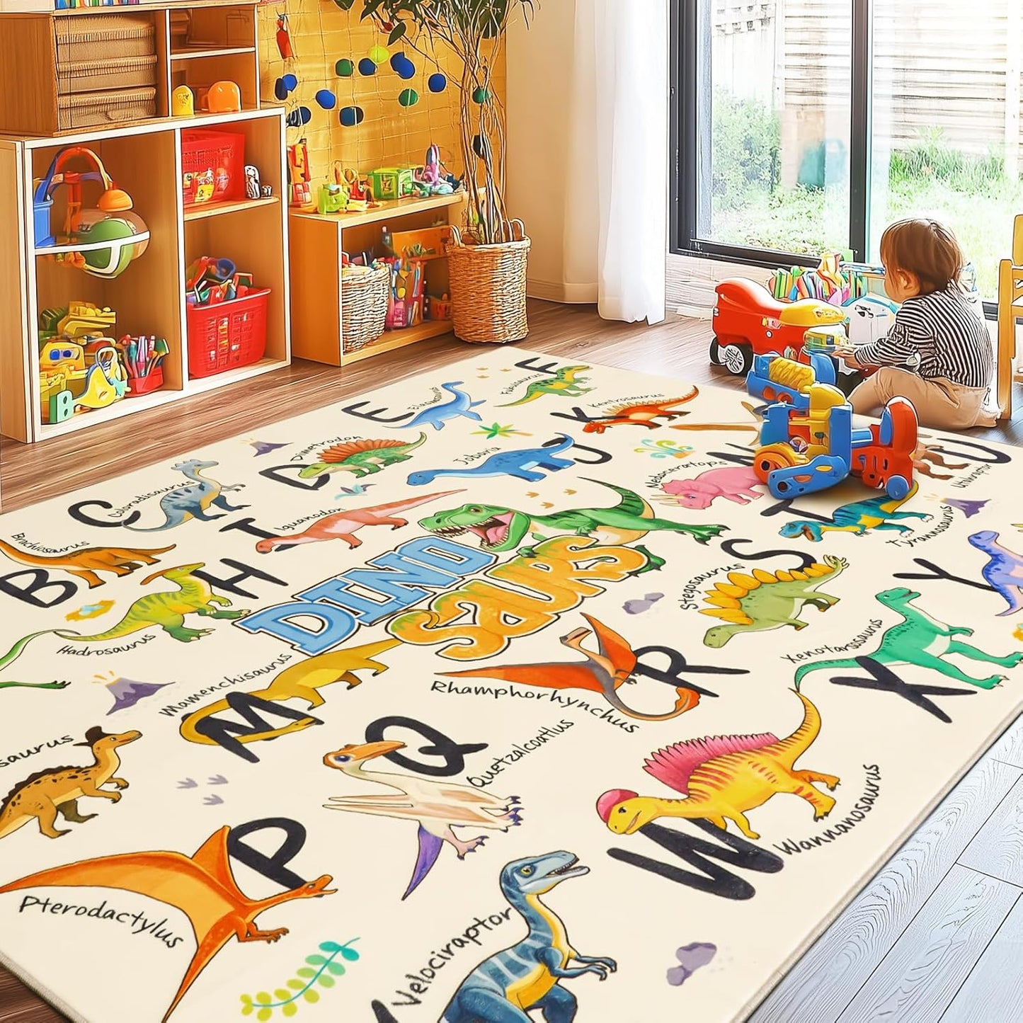Bolacrom Kids Rugs for Playroom Educational Rug for Learn The ABC Alphabet, Soft Machine Washable Non-Slip Cute Carpet